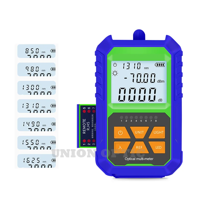 Optical Power Meter Mini Network Cable Test Fiber Optic Tester LED Lighting USB Charging with 7 Wavelengths -70+3 or -50+20 dBm