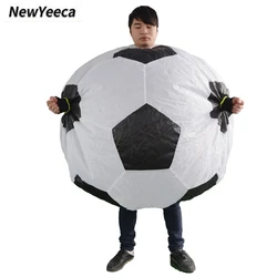 Soccer Ball Inflatable Costume Adult Football Fancy Dress Party Carnival Blow Up Suit Cosplay Masquerade Party Advertising Prop