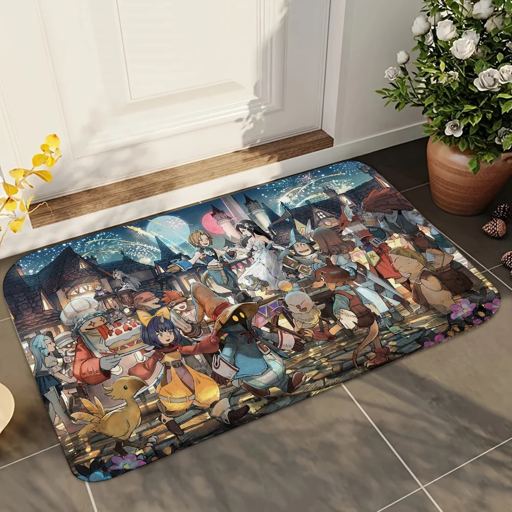 1pc F Final Fantasy IX Floor Mat Doormats Home Carpet Foot Mat Bathroom Absorbent Mats Anti-Slip Mats Home Decor