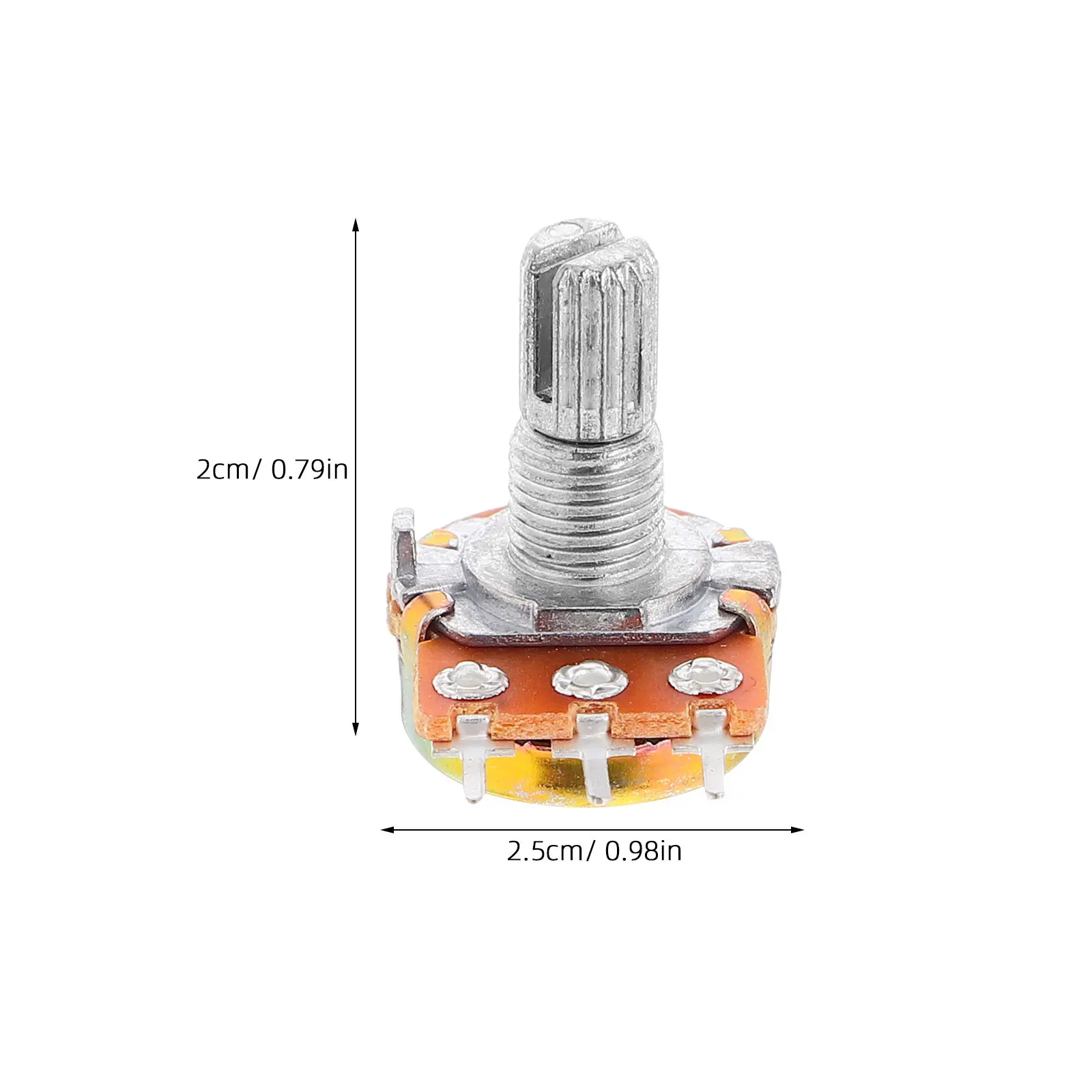 10Pcs Wh148 Precision Single-Turn Potentiometer 15Mm Linear Audio Taper Adjustable Resistor for Guitar Hardware Replacement DIY