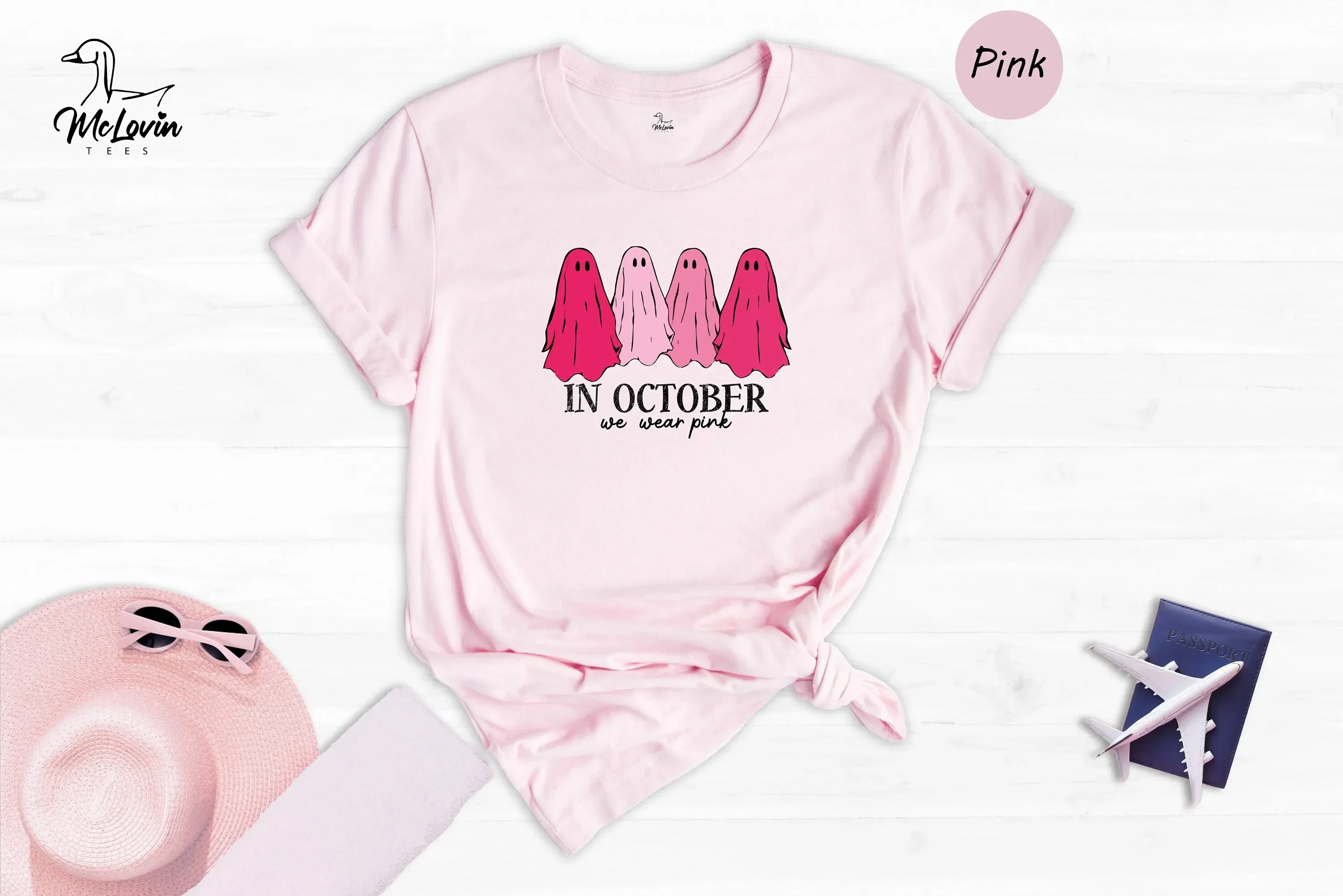 Halloween Mean Girls T Shirt On Wednesday We Wear Pink Ghost