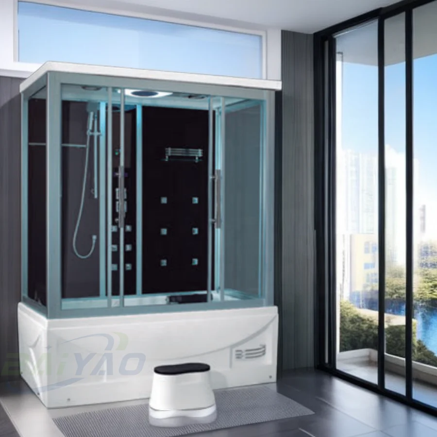 

Steam Shower Cabin Room Luxury Whole Complete Enclosed Glass With Indoor Massage Sauna Shower Rooms With Automatic