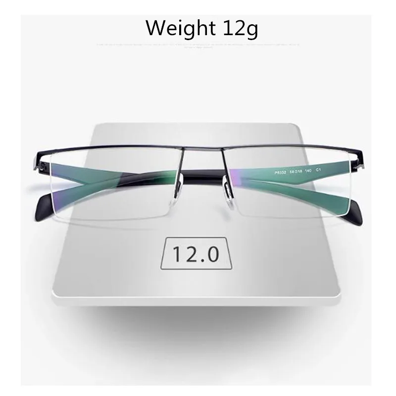 TAG Hezekiah High Quality Titanium Half Frame for Men\'s Glasses Myopia Eyeglasses on Optical Prescription Eyewear Frame 8332