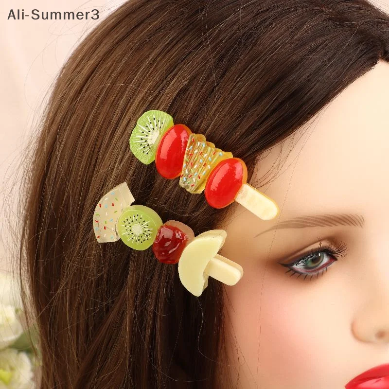 Simulator Obst Süßigkeiten kandierte Haws Haarnadel lustige Festival kreative personalisierte Kopfbedeckung Seite Clip Kinder Haarschmuck