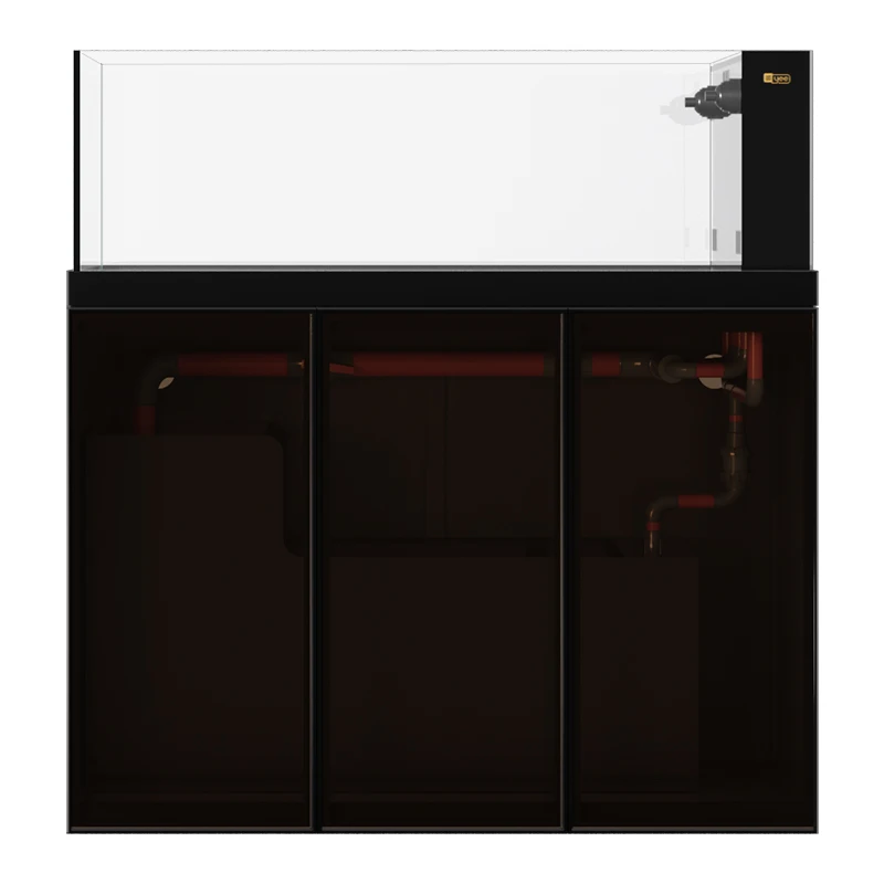 Industrial wind native stream goldfish tank living room bottom filter ultra-white glass side overflow