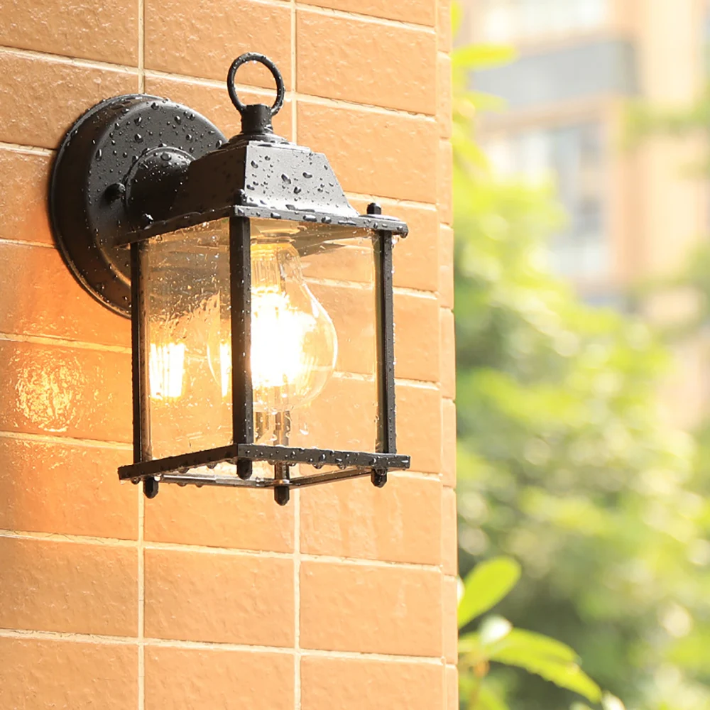 

Retro Outdoor Waterproof E27 Wall Lamp Garden Gateway Sconce Courtyard Corridor Villa Residential Balcony Lighting