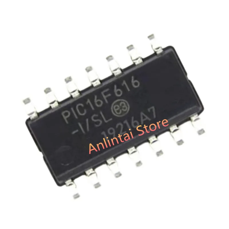 5PCS PIC16F616T-I/SL PIC16F616-I/SL  PIC16F616  SOP14   IC MCU 8BIT 3.5KB FLASH 14SOIC