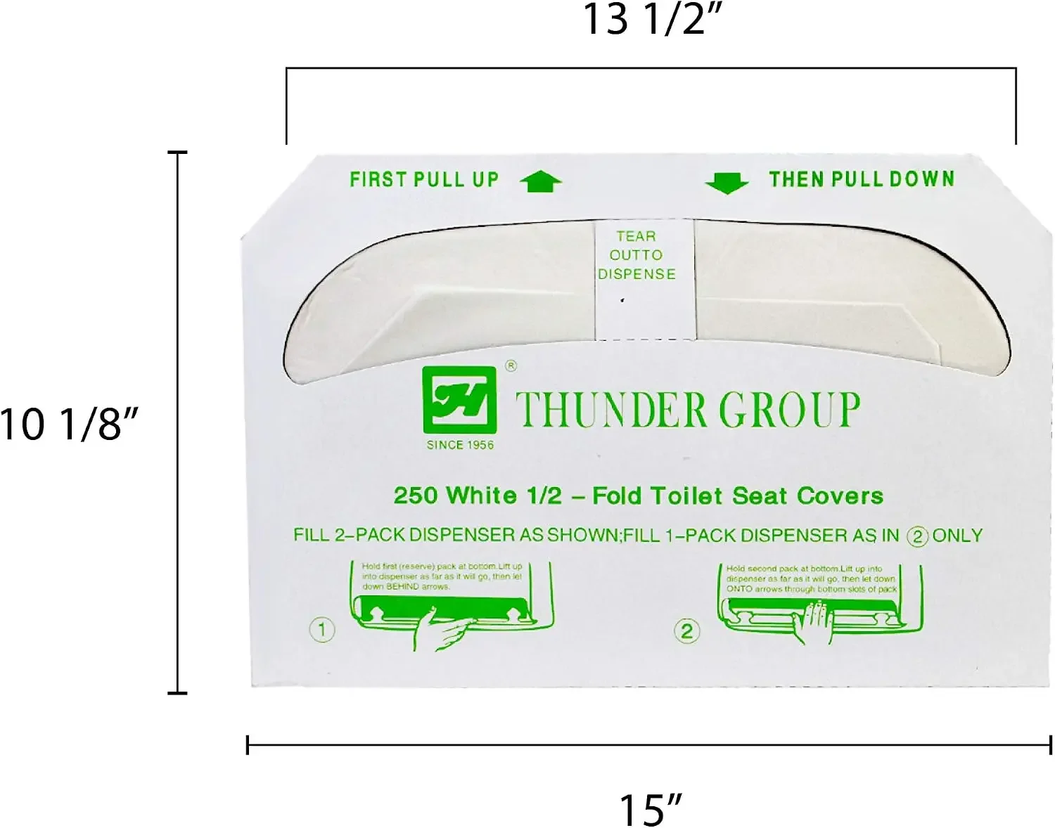Half fold paper toilet seat covers (sold by case. 250 sheet/pack, 20 pack/case), comes in case