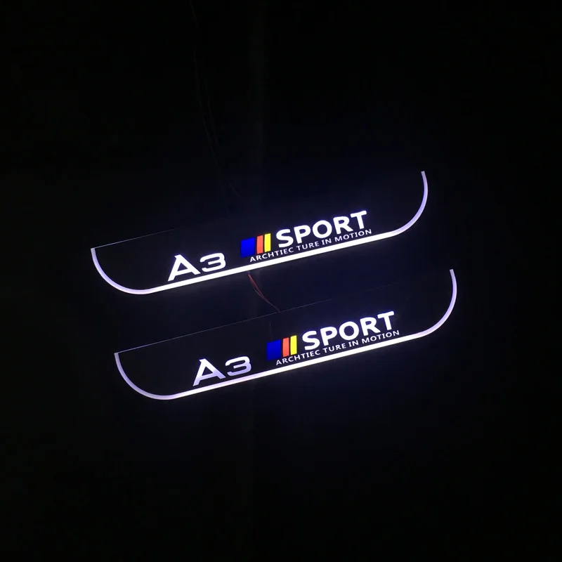 Trim Pedal LED Car Light Door Sill Scuff Plate Pathway Dynamic Streamer Welcome Lamp For Audi A3 8P 8V 8L 2014 - 2019