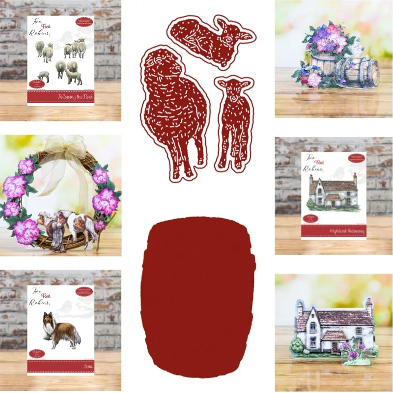 Grass Serves as a Backdrop Beneath the Flowers Cutting Dies Scrapbook Diary Decoration Stencil Embossing Template DIY Greeting