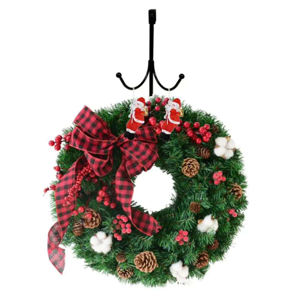 

Door Peephole Wreath Hanger Easy Installation Metal Double Layer Hook for Hanging Christmas Wreaths Clothes More Front Door