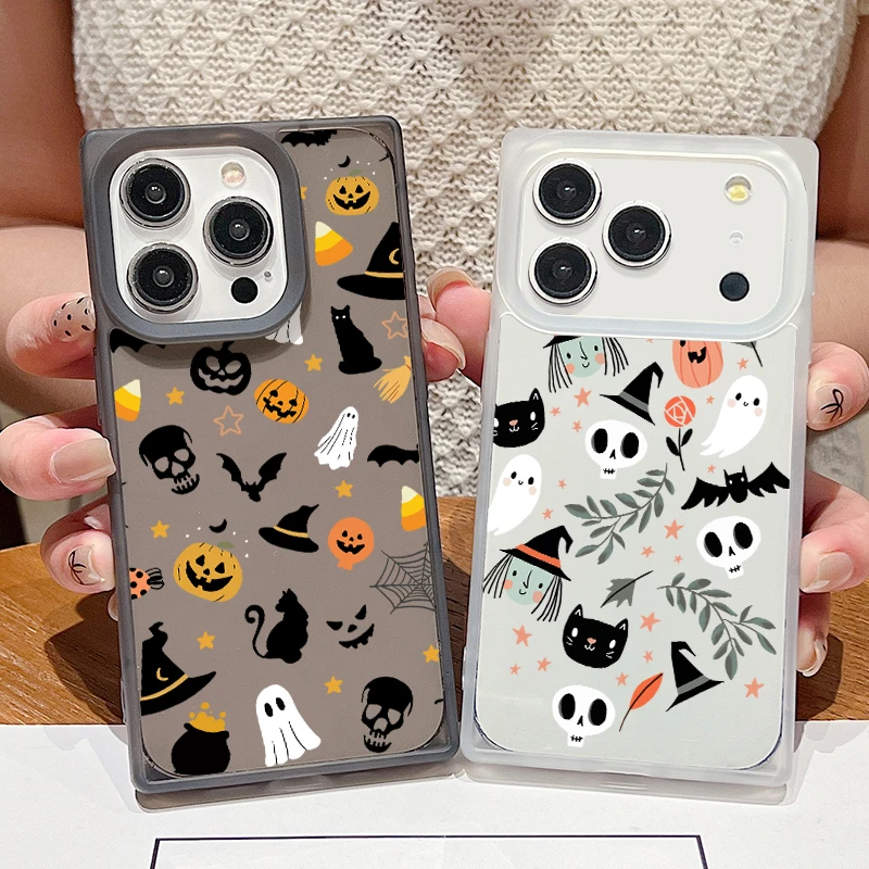 الكرتون نمط جراب هاتف آيفون 17 12 13 14 15 16 برو ماكس 16 زائد الهواء 11 مستطيلة شفافة لينة غطاء مقاوم للصدمات من البولي يوريثان #1