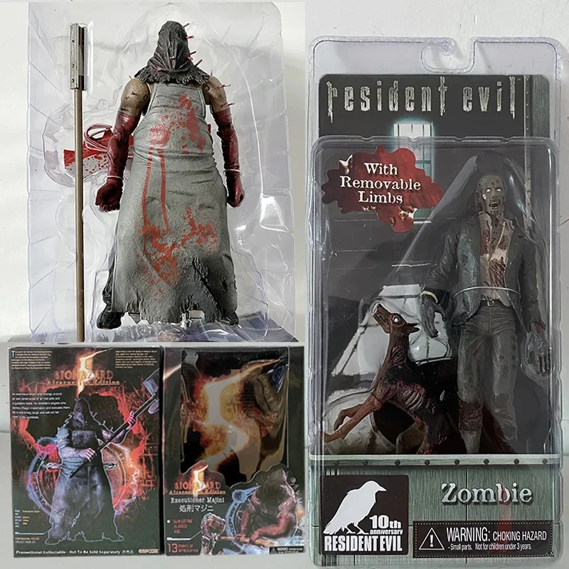 

NECA Chris Redfield Figure Hunk Biohazard Zombie Biohazard Executioner Majini Action Figure Toy Horror Gift For Halloween Doll