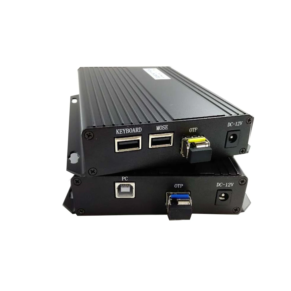 1080P uncompressed DVI forward video+USB ports KM fiber optical converter