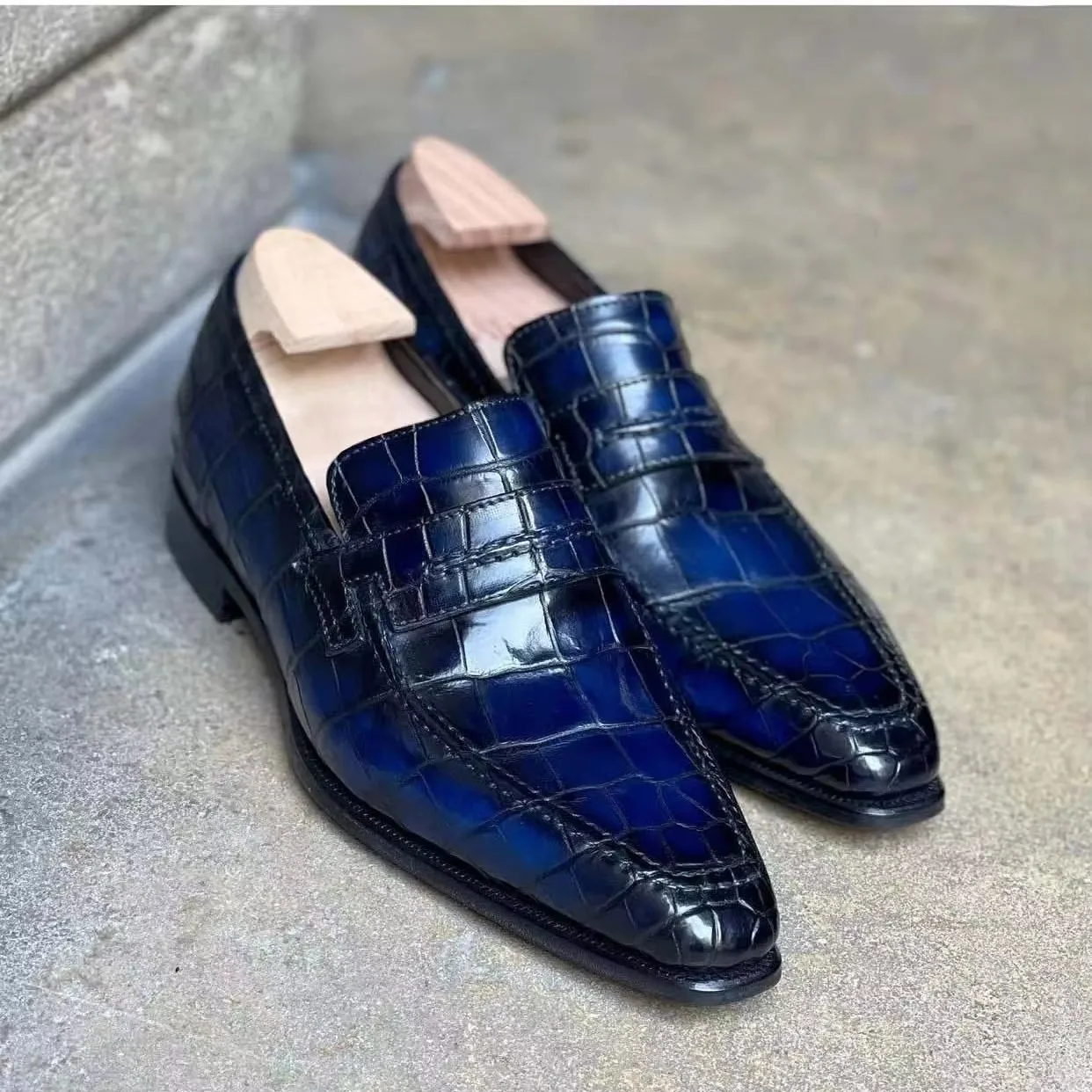 kexima new men dress shoes male crocodile shoes wedding fashion business shoes