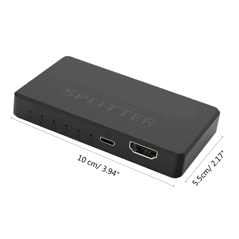 Bộ chia 4KHDMI, 1 đến 4 4k30hz Bộ mở rộng bộ chia màn hình độ nét cao Dropship