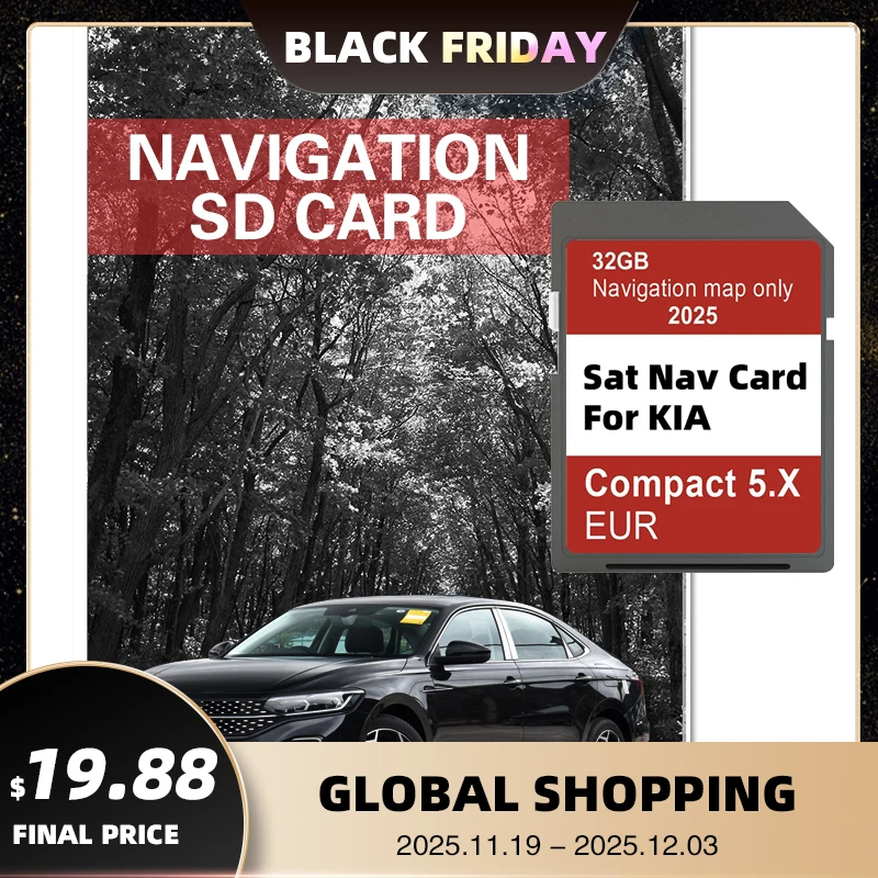 

SD-карта навигационная GEN5 Compact 5.X для KIA Carens/Ceed/Niro/Optima/Picanto/Rio/Soul/Sportage/Stonic, Автомобильный GPS, Европейская карта, версия 2024