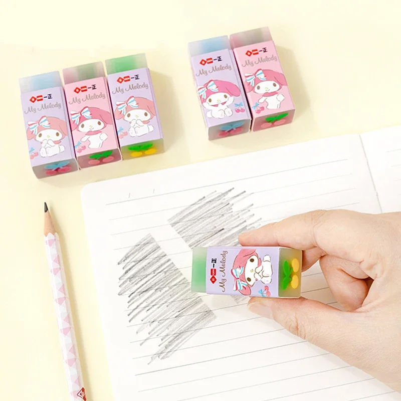 

36Pcs/Box Sanrios Eraser Hellokitty Cinnamoroll Melody Kawaii Animation Derivatives Student Painting Rubber Kids Stationery Gift