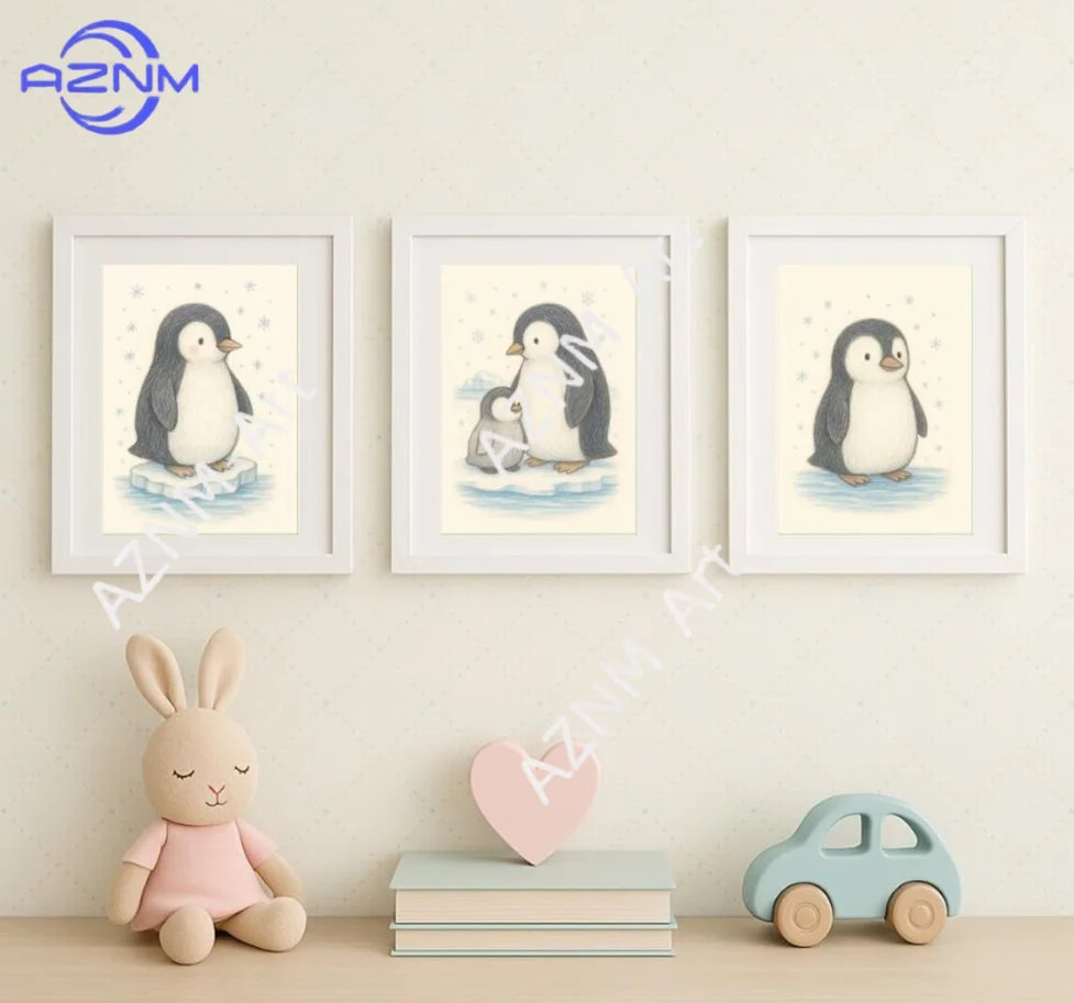 Watercolor Penguin …