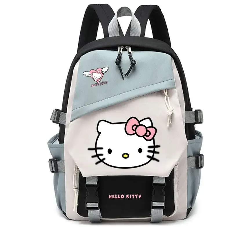 Sac à dos Kawaii Sanrio Mymelody Kuromi, cartable avec pompon, dessin animé, grande capacité, pour étudiants, pour l'extérieur, nouvelle collection