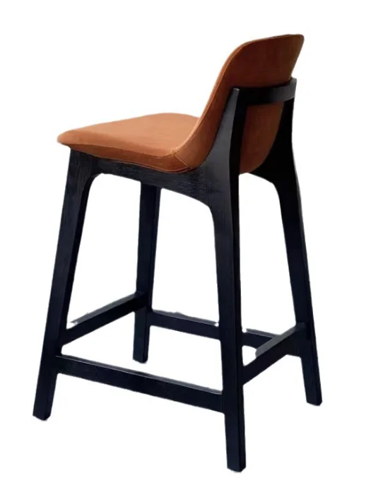 Modern Style Luxury Minimalist Casual Cafe Furniture Solid Wooden High bar Chairs for Restaurant Cafe High Stool Chair