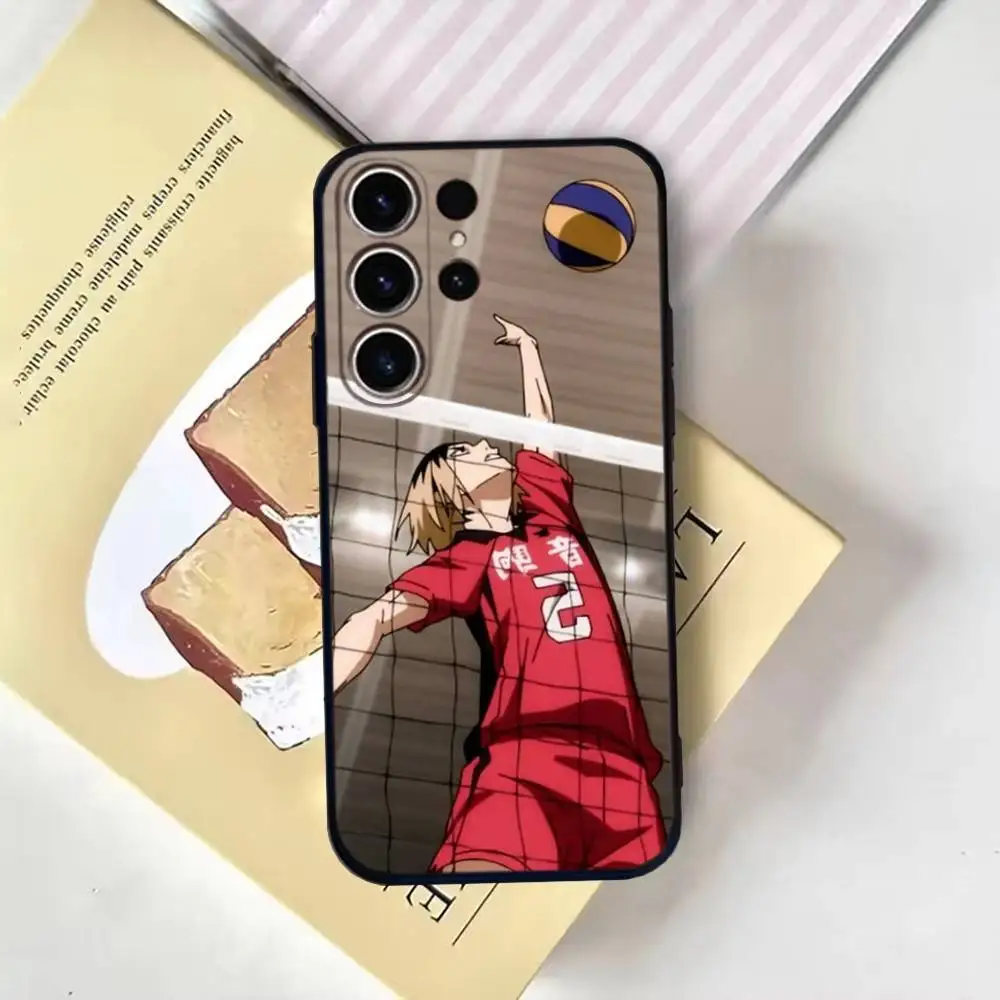 حافظة هاتف Kenma Kozume Anime لهاتف SamsungS25,24,21,22,23,30,Ultra,20,Plus,Fe,Lite,Note,10,9,Soft Black Cover #6