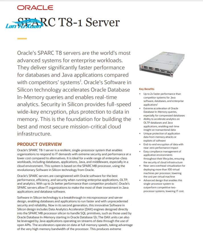 SPARC T8-1 Server