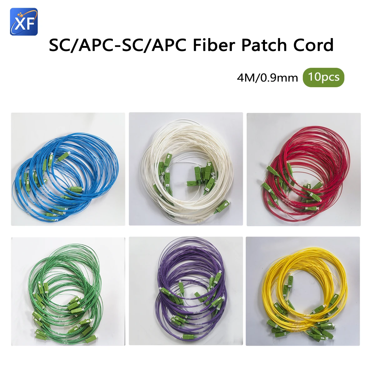 

10 шт. SC/APC оптоволоконный пигтейл одномодовый 2 м 9/125 мкм симплекс 0,9 мм оптоволоконный кабель FTTH удлинитель для внутренней сети