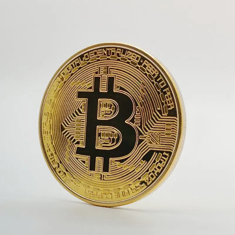 1 шт., креативные монеты BTC, металлические подарочные Позолоченные биткойты, коллекция, большая античная имитация сувенира, Bitcon коллекционный 3 мм