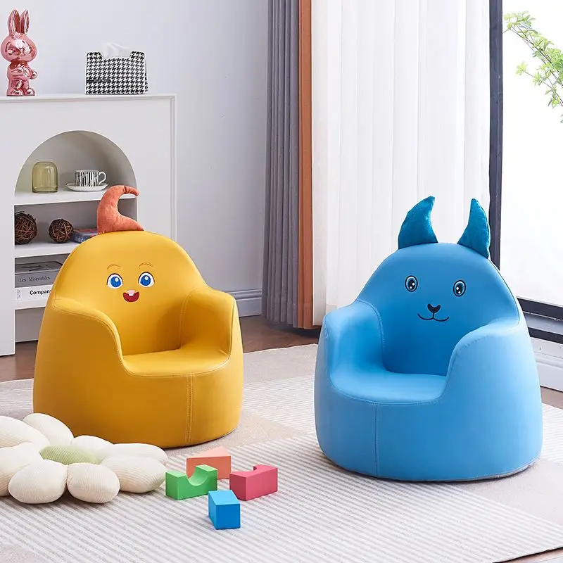 Kids Couch Child Sofa Kid Back Chairs Lazy Boy Baby Soft Comfortable Sofa PU Leather for 0.6-8 Years Old Children Princess Sofa