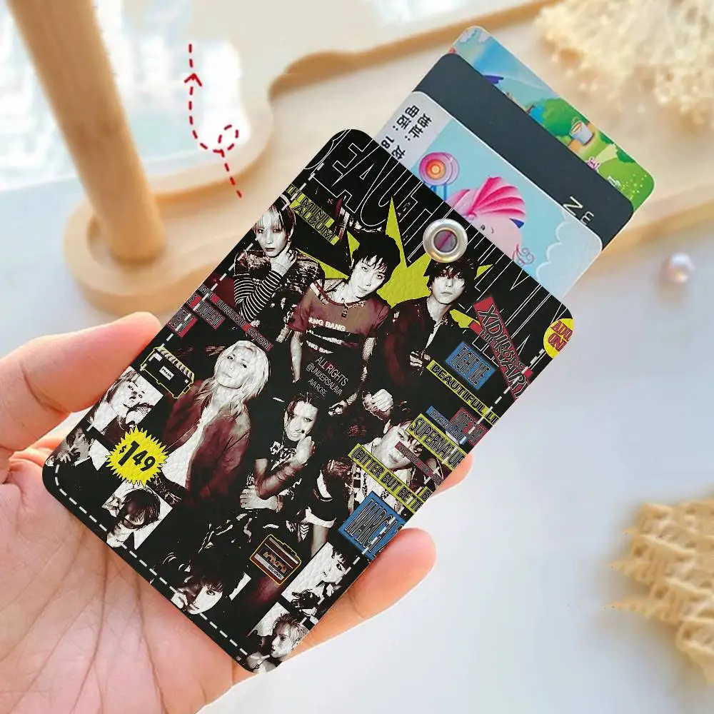 Good Band X-Xdinary Heroes 1Pc PU Leather Card Holder Keychain Key Ring Door Lock Access Tags ID Card Case Keychain Card