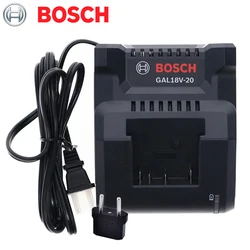 Bosch-cargador de batería de iones de litio GAL18V-20, 18V, LED incorporado, indicador de estado de carga, voltaje de entrada 220V