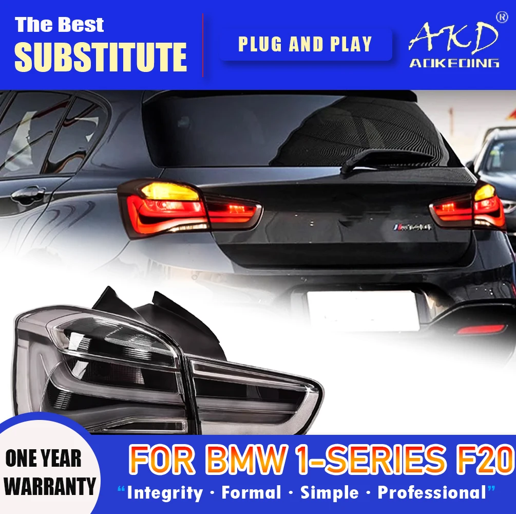 

Задний фонарь AKD для BMW 1 серии F20, светодиодный задний фонарь 2015-2018 F20, задний противотуманный тормозной сигнал поворота, автомобильные аксессуары