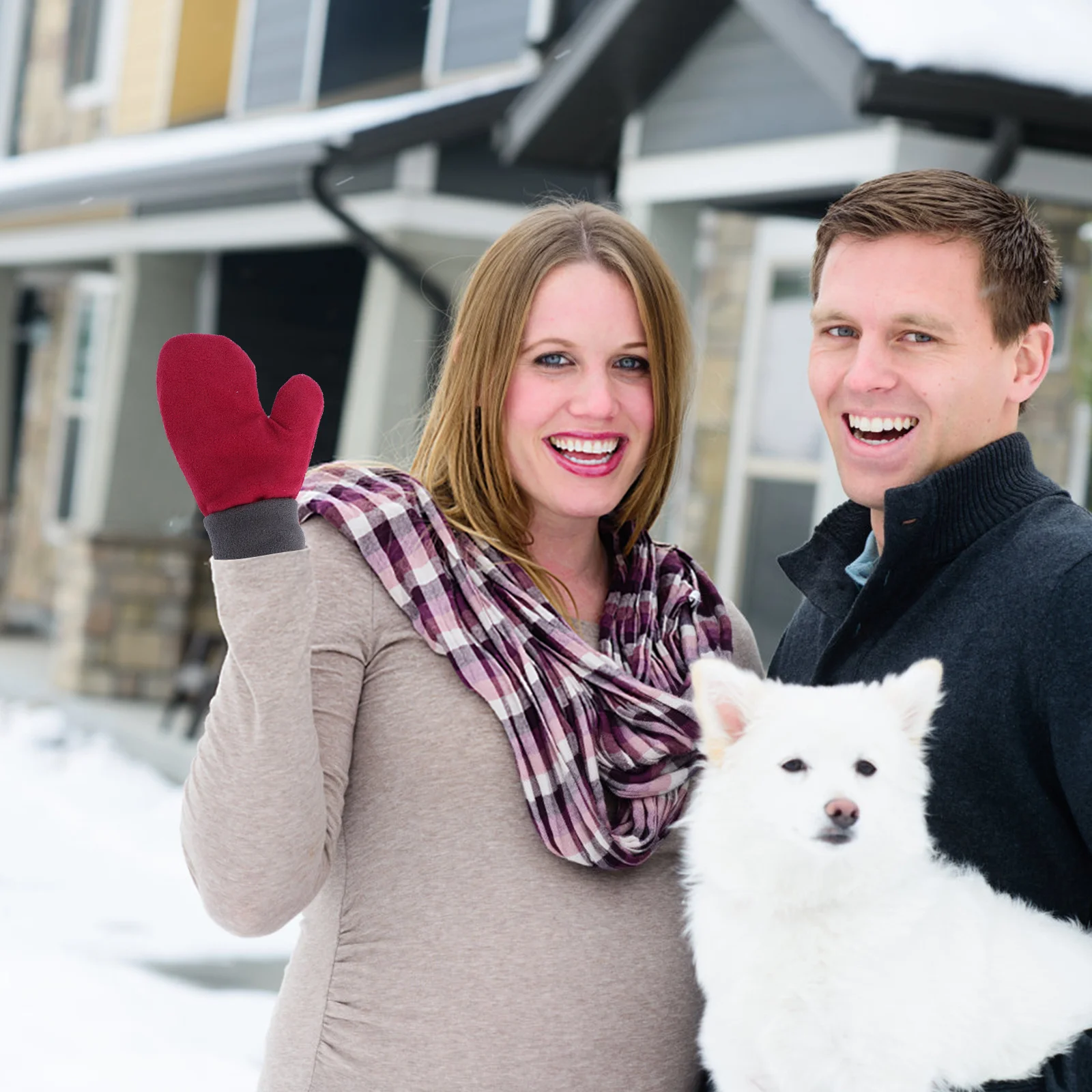 

3Pcs Couples Mittens Winter Warm Thicken Glove Hand in for Lovers Christmas Gift Romantic Red Couple Gloves