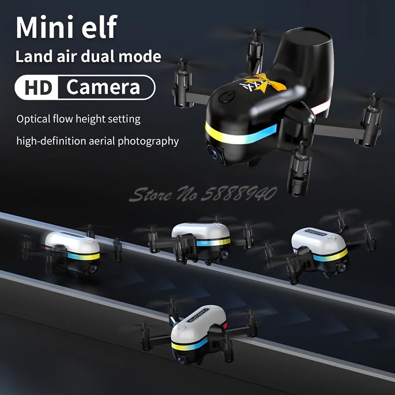 Land Air Dual Mode Remote Control Drone 4K Dual Camera Optical Flow Height Determinate 3D Roll Fly shoe Quadcopter Drone Model