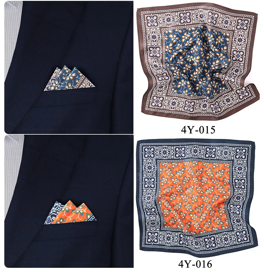 Tailor Smith New Designs Pocket Square Printed Pattern Pocket Square Fashion Men Handkerchief Floral Handkerchief Pocket Men