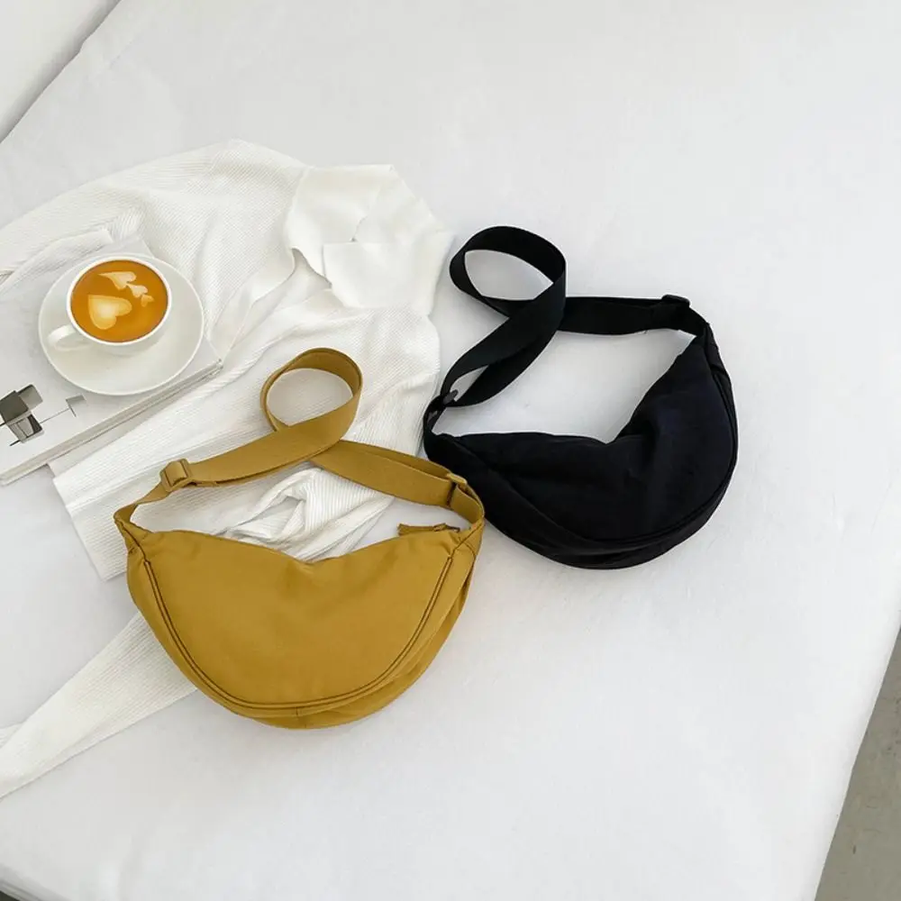 Leisure Nylon Hobos Crossbody Bag Underarm Bag Handbag Single Shoulder Bags Commute Korean Style Canvas Dumpling Bag Unisex
