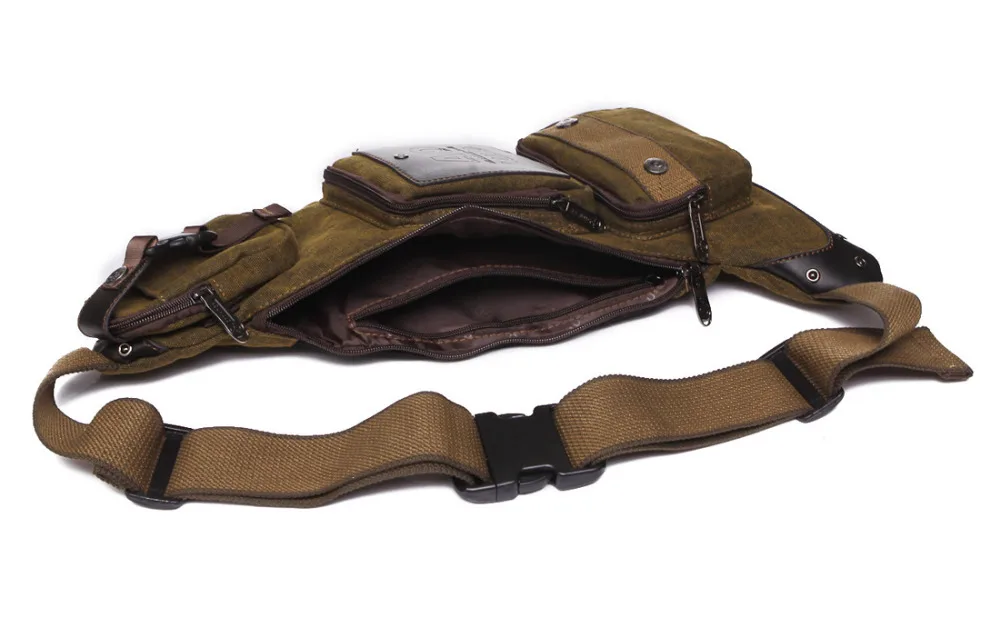 Bandolera de lona de alta calidad para hombre, bolso de hombro cruzado, militar, táctico, para el pecho y la espalda, para viaje