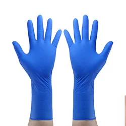 12 Inches Acid and Alkali Resistant Kitchen Household Scrubber DishwashingTools Disposable Rubber Cleaing Nitrile Gloves