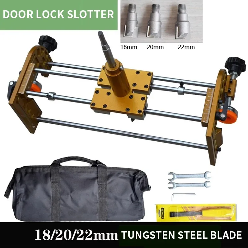 Wooden Door Slotter Set Key Hole Opener Woodworking Lock Hole Device