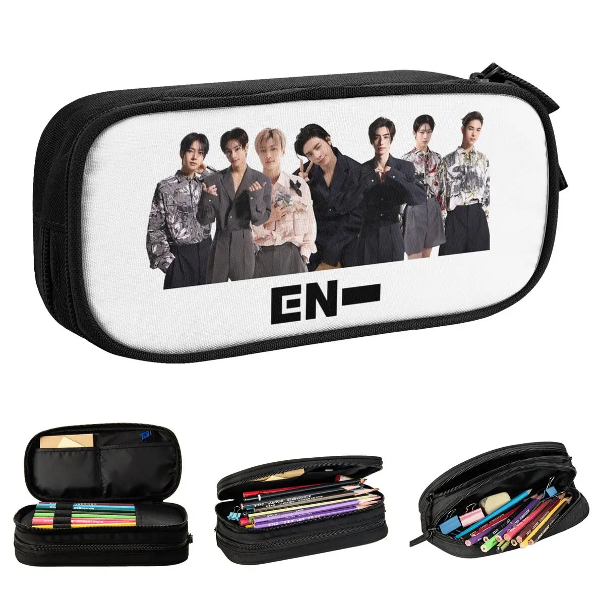 Пеналы Fun EN Enhypened KPOP, Пеналы, держатель для ручек для студентов, большая сумка для хранения, школьные подарки, канцелярские принадлежности
