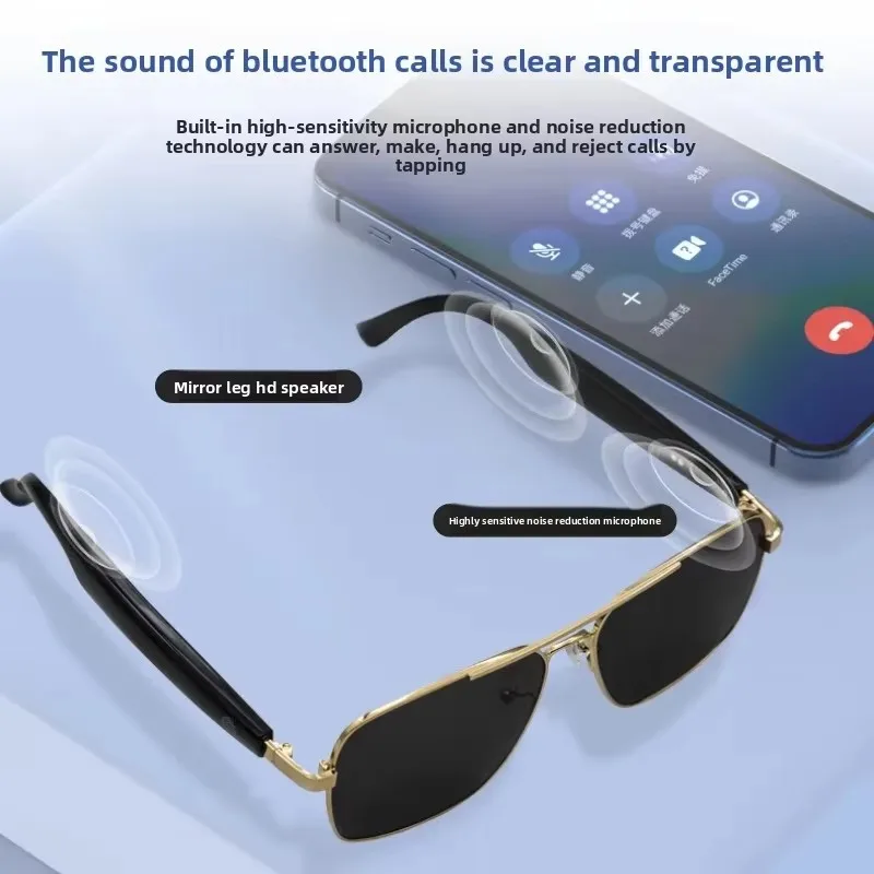 

Ai Glasses Bluetooth Sunglasses Smartglasses Call Multi-Function Audio Connected Bezel Language Translators Lenses Translation