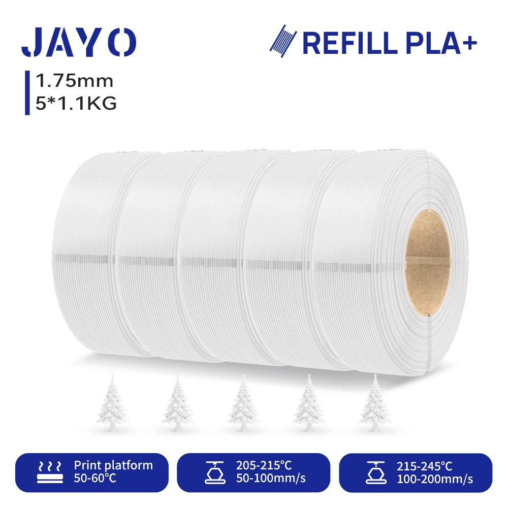 JAYO 5,5KG 3D PLA/PETG/PLA+ Drucker Nachfüll-Filament 1,75mm Ohne Spule 3D-Drucker Filament für 3D-Drucker & 3D-Stift Nachfüll-Filament