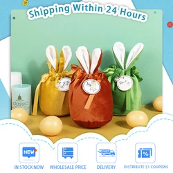 Cute Bunny Gift Packing Bags Velvet Easter Bags Dropshipping Rabbit Chocolate Candy Bags Wedding Birthday Party Decoration 2026