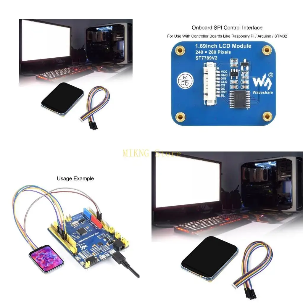 

1.69" IPS LCD Display Module 240x280Resolution SPI forRaspberryPiSTM32 best sale