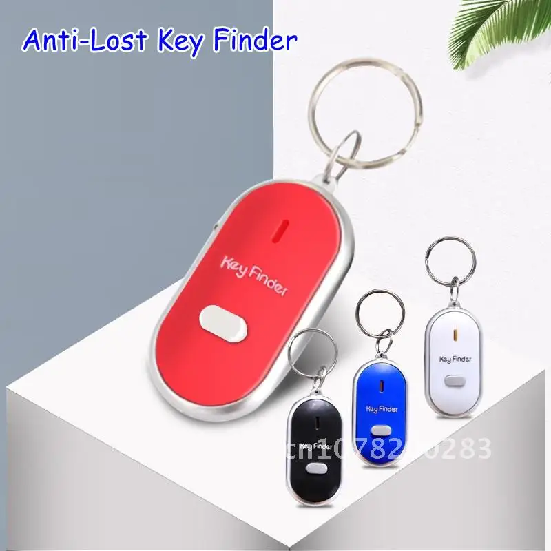 Cross-Border Led Light High Quality Multi-Color Convenient Key Anti-Lost Device Whistle Key Finder 2023 New Product