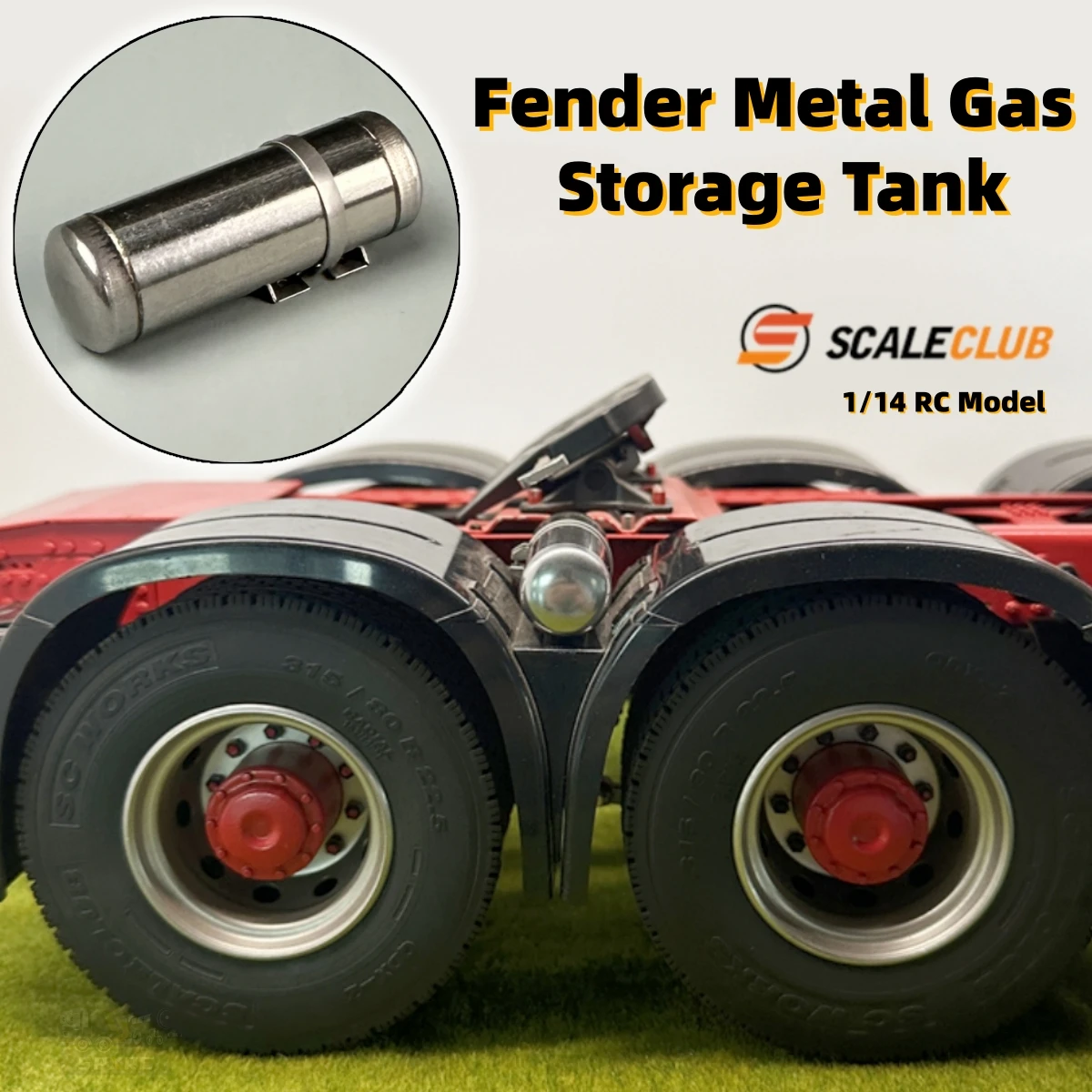

Fender Metal Gas Storage Tank Upgrade For 1/14 Tamiya RC SCANIA 770S VOLVO BENZ MAN Trailer Tipper Truck Toy Parts