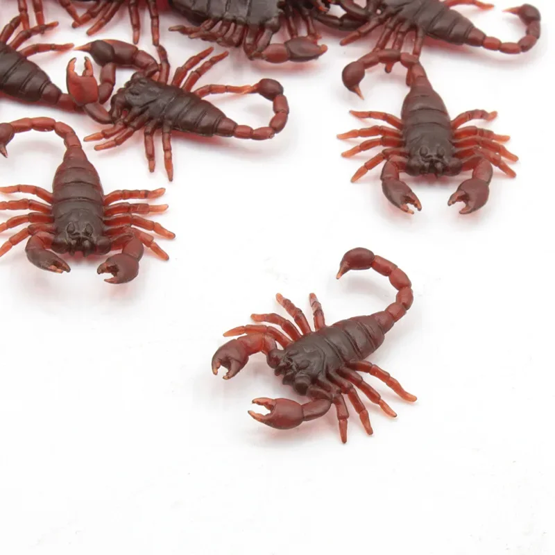 Simulação Scorpion Toy Para Halloween, Prank Terror, Modelo engraçado de Halloween, Dia da mentira, 10 unid, Dia da mentira