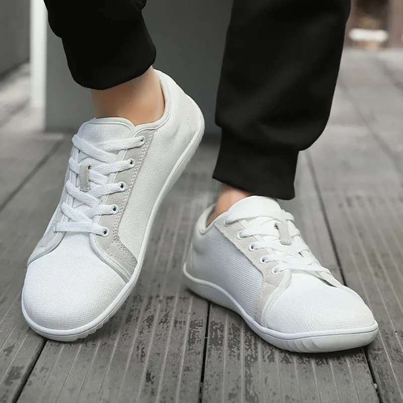 Sneakersy dla mężczyzn Wide Barefoot Sneaker 2024 Fashion Flats Soft Zero Drop Sole Wider Toe Light Weight Outdoor Sport Shoes 39-46