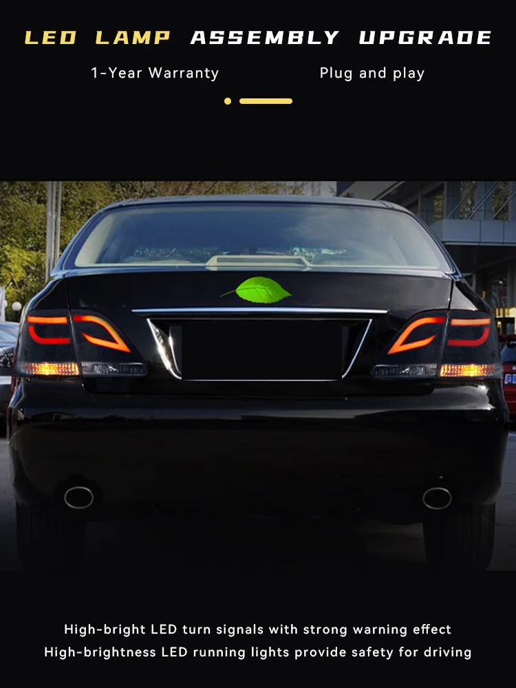 Car Lights For Toyota Crown Taillight 2003-2009 Auto LED DRL Taillights Dynamic Signal Reverse Tail Lamp Rear Accessories